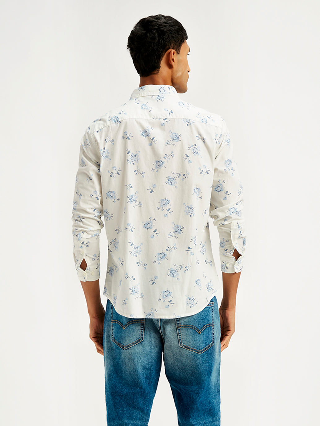 Men's Floral Print Slim Fit Shirt