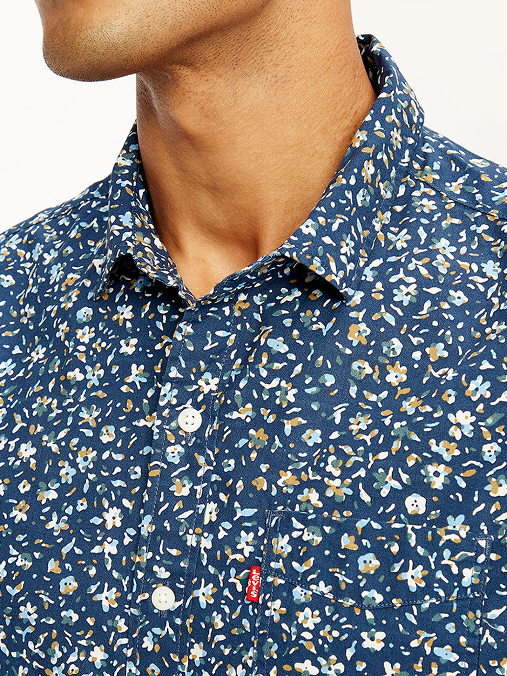 Men's Floral Print Slim Fit Shirt