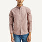 Men's Solid Overdyed Slim Fit Shirt - Styleshot View