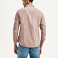 Men's Solid Overdyed Slim Fit Shirt - Back View