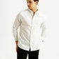 Men's Solid White Slim Fit Oxford Shirt - Styleshot View