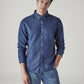 Men's Solid Slim Fit Linen Shirt - Front View