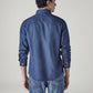 Men's Solid Slim Fit Linen Shirt - Back View