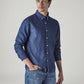 Men's Solid Slim Fit Linen Shirt - Side View