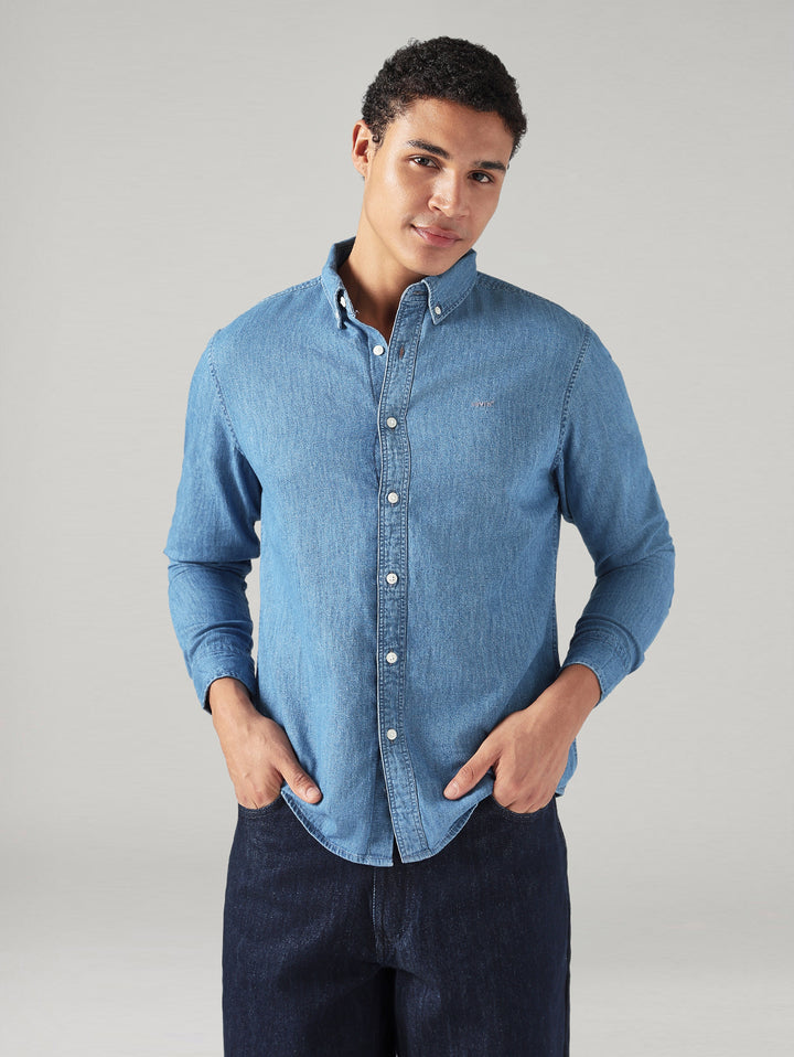 Men's Solid Slim Fit Linen Shirt