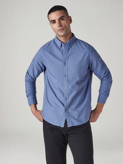 levi's Men's Solid Slim Fit Overdyed Oxford Shirt-picture-40