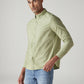 Men's Solid Slim Fit Oxford Shirt - Side View
