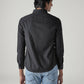 Men's Solid Slim Fit Oxford Shirt - Back View