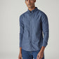 Men's Striped Slim Fit Oxford Overdyed Shirt - Front View