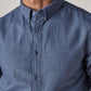 Men's Striped Slim Fit Oxford Overdyed Shirt - Detail View