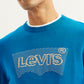 Men's Brand Logo Blue Crew Neck Sweater - 29894c3b-8060-4df1-867e-628a5d7fc35f View