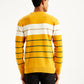 Men's Striped Mustard Crew Neck Sweater