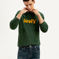 Men's Brand Logo Green Crew Neck Sweater - e84e2465-aacc-422c-b846-d7e3ec4c12e3 View
