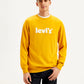 Men's Brand Logo Yellow Crew Neck Sweater