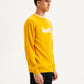 Men's Brand Logo Yellow Crew Neck Sweater