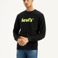 Men's Brand Logo Black Crew Neck Sweater