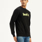 Men's Brand Logo Black Crew Neck Sweater