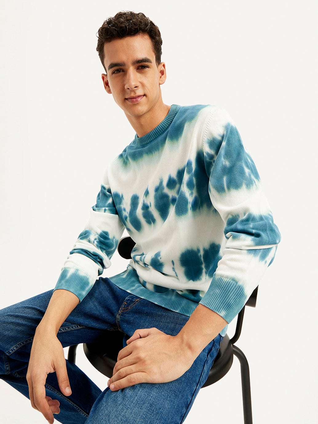 Men's Tie-Dye Crew Neck Sweater
