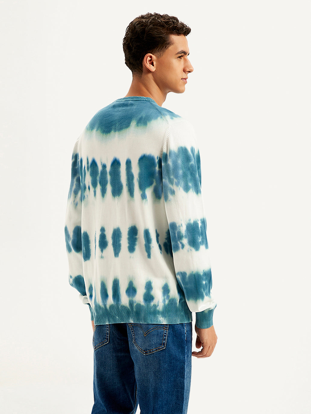 Men's Tie-Dye Crew Neck Sweater - 20dee289-b336-46c0-b56c-85e9ea4dab4a View