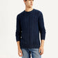 Men's Indigo Crew Neck Sweater - Styleshot View