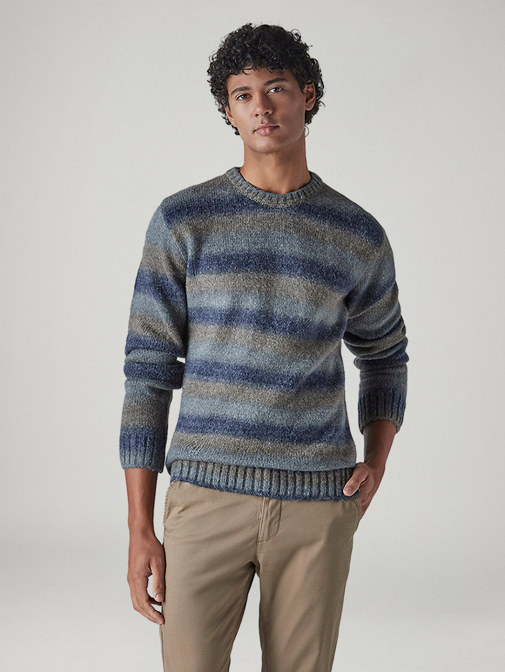 Men's Striped Regular Fit Jersey Sweater