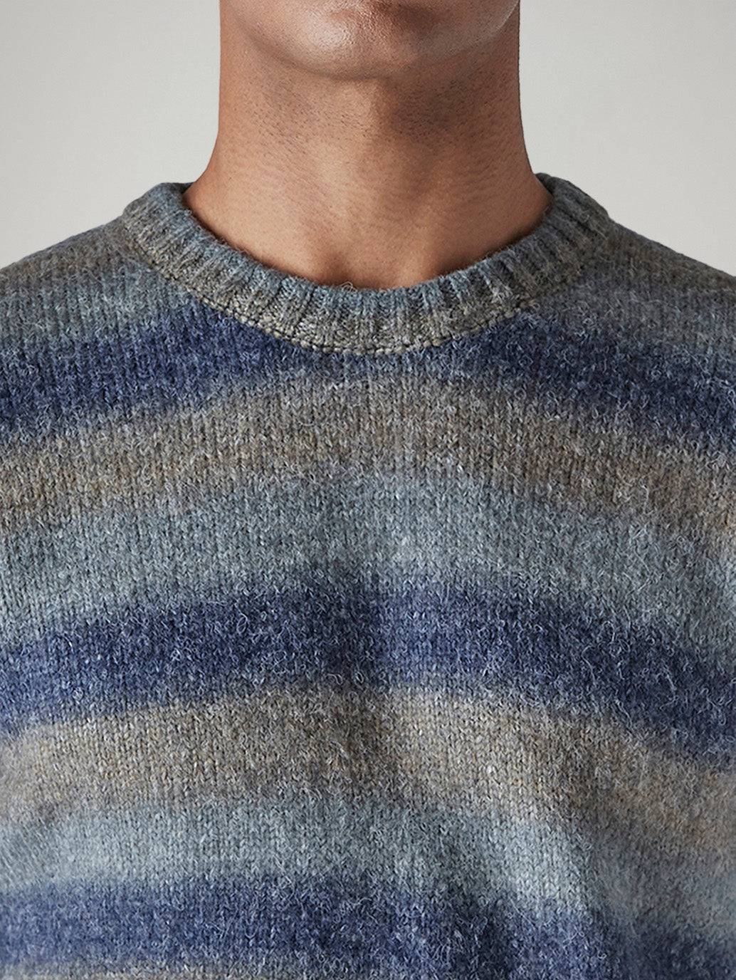 Men's Striped Regular Fit Jersey Sweater - Detail View