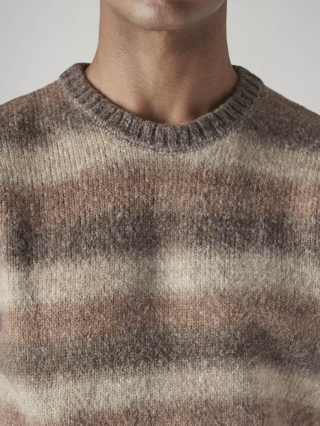 Men's Striped Regular Fit Jersey Sweater - Detail View