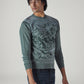 Men's Graphic Print Regular Fit Sweater - Side View