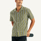 Men's Striped Regular Fit Camp Shirt