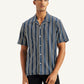 Men's Striped Regular Fit Camp Shirt