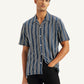 Men's Striped Regular Fit Camp Shirt