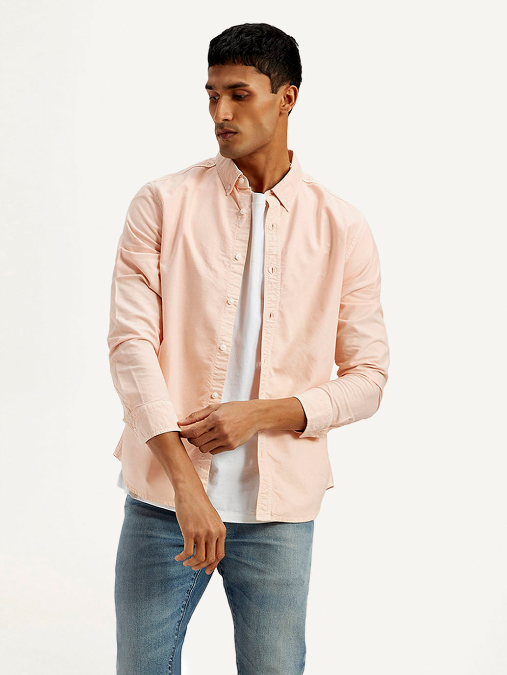 Men's Solid Dyed Slim Fit Shirt