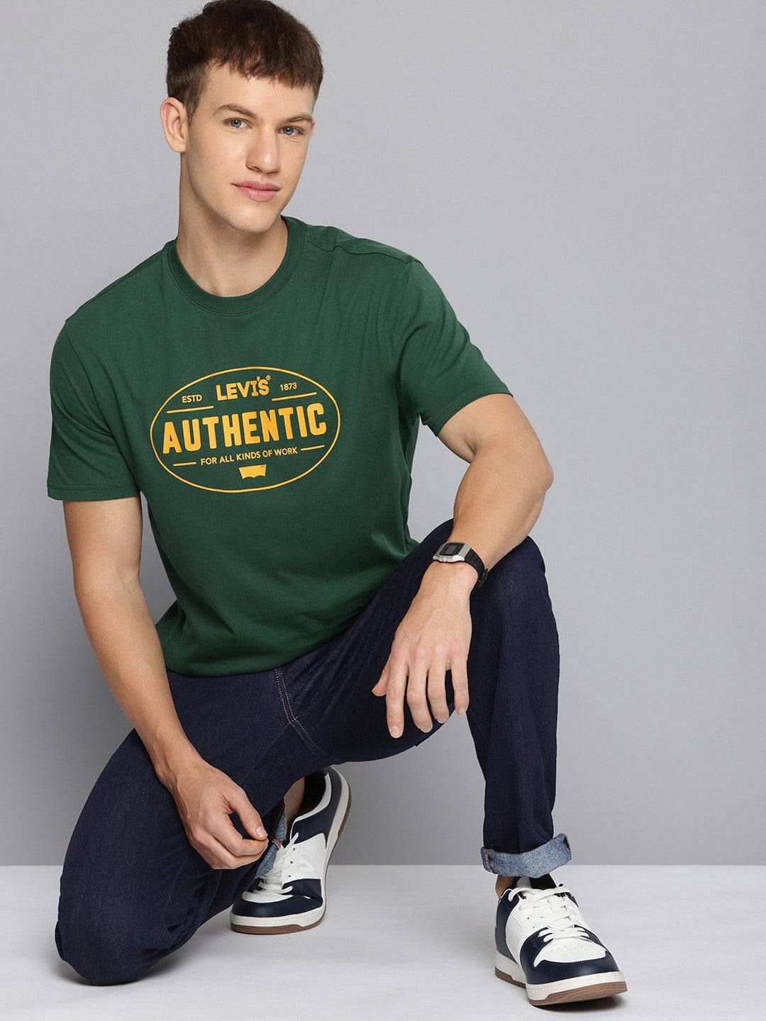 Men's 511 Navy Blue Slim Fit Mid Rise Jeans