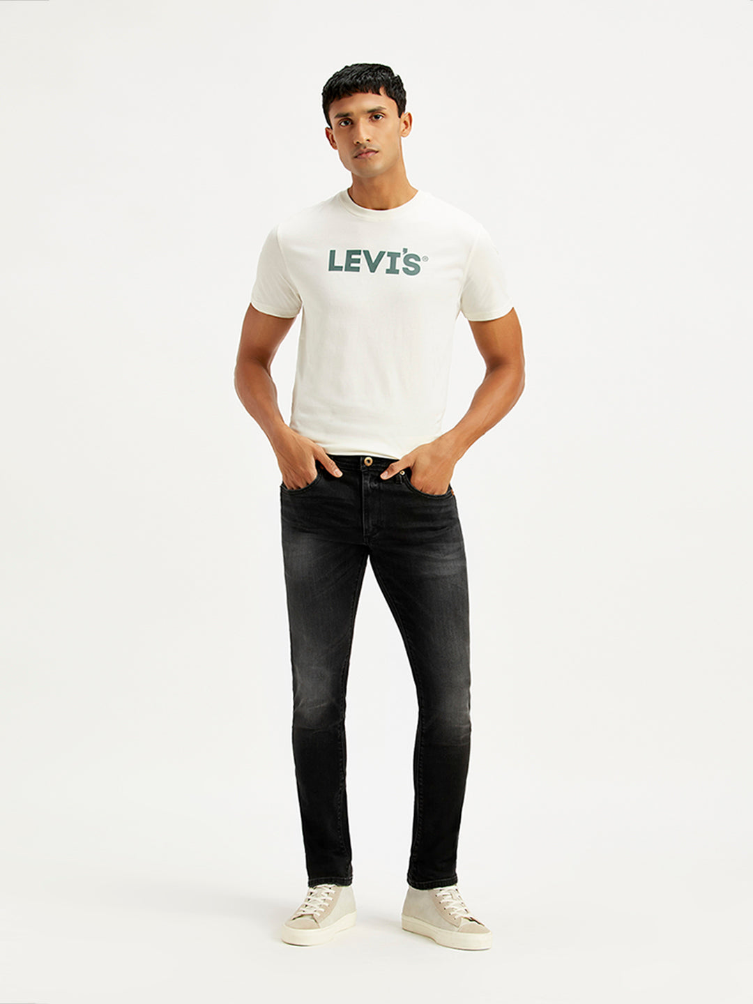 Men's 512 Black Slim Tapered Fit Mid Rise Jeans