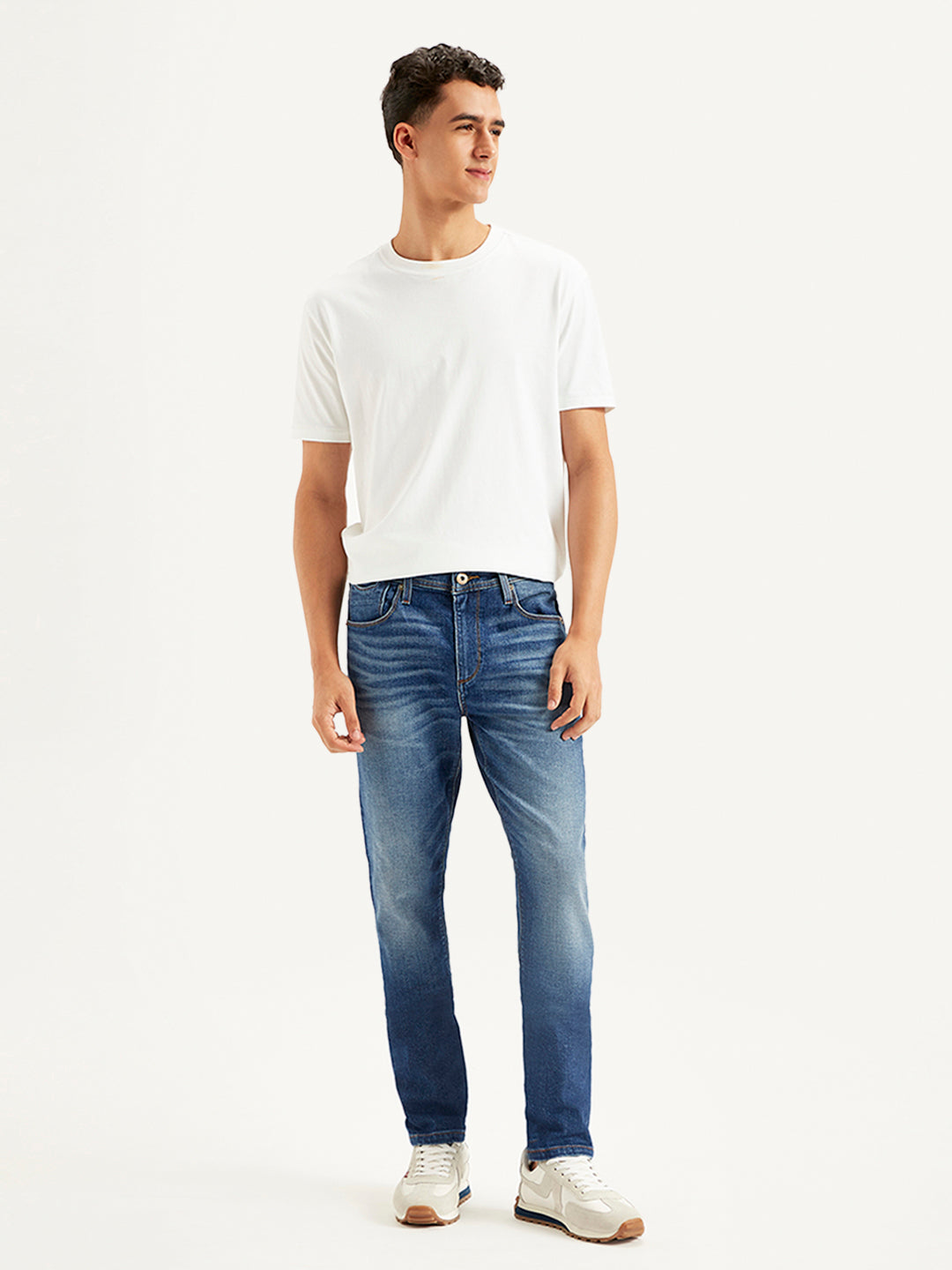 Men's 512 Blue Slim Tapered Fit Mid Rise Jeans