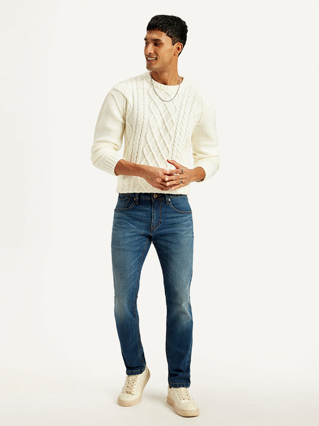 Men's 65504 Blue Skinny Fit Mid Rise Jeans