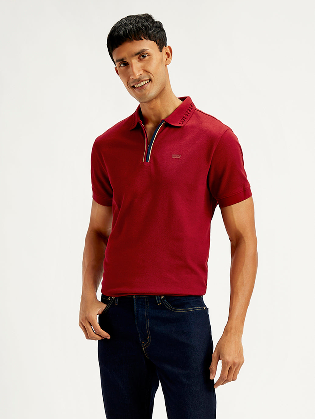 Men's Solid Slim Fit Polo T-Shirt