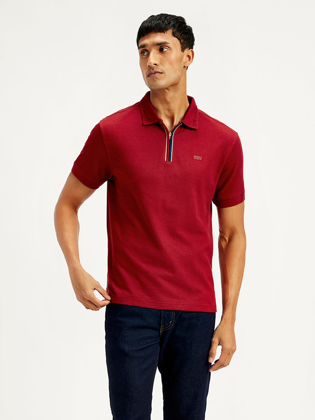 Men's Solid Slim Fit Polo T-Shirt