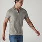 Men's Striped Regular Fit Polo T-shirt - Styleshot View