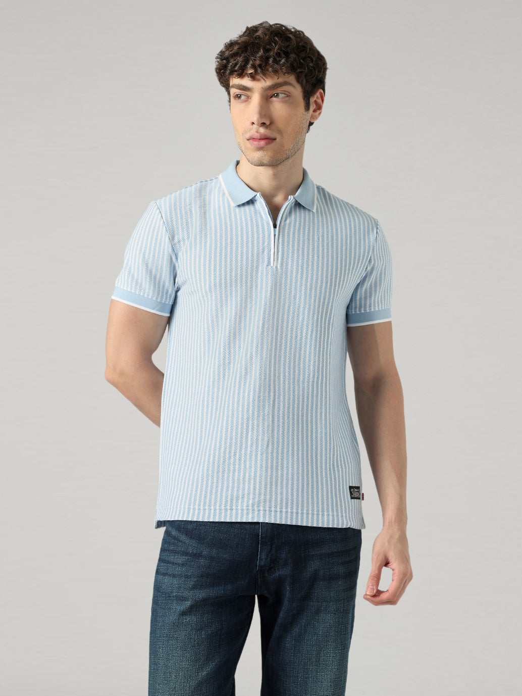 Men's Striped Regular Fit Polo T-shirt