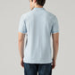 Men's Striped Regular Fit Polo T-shirt - Back View
