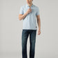 Men's Striped Regular Fit Polo T-shirt - FUll View