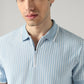 Men's Striped Regular Fit Polo T-shirt - Detail View