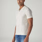 Men's Self Design Off-White Polo T-shirt - Side View