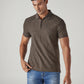 Men's Self Design Brown Polo T-shirt - Styleshot View