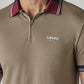 Men's Colorblock Taupe Tech Pique Polo T-Shirt - 20 View