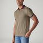Men's Colorblock Taupe Tech Pique Polo T-Shirt - 20 View