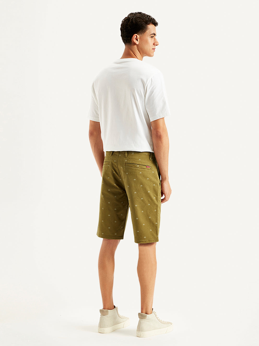 Men's Brown Tapered Chino Shorts