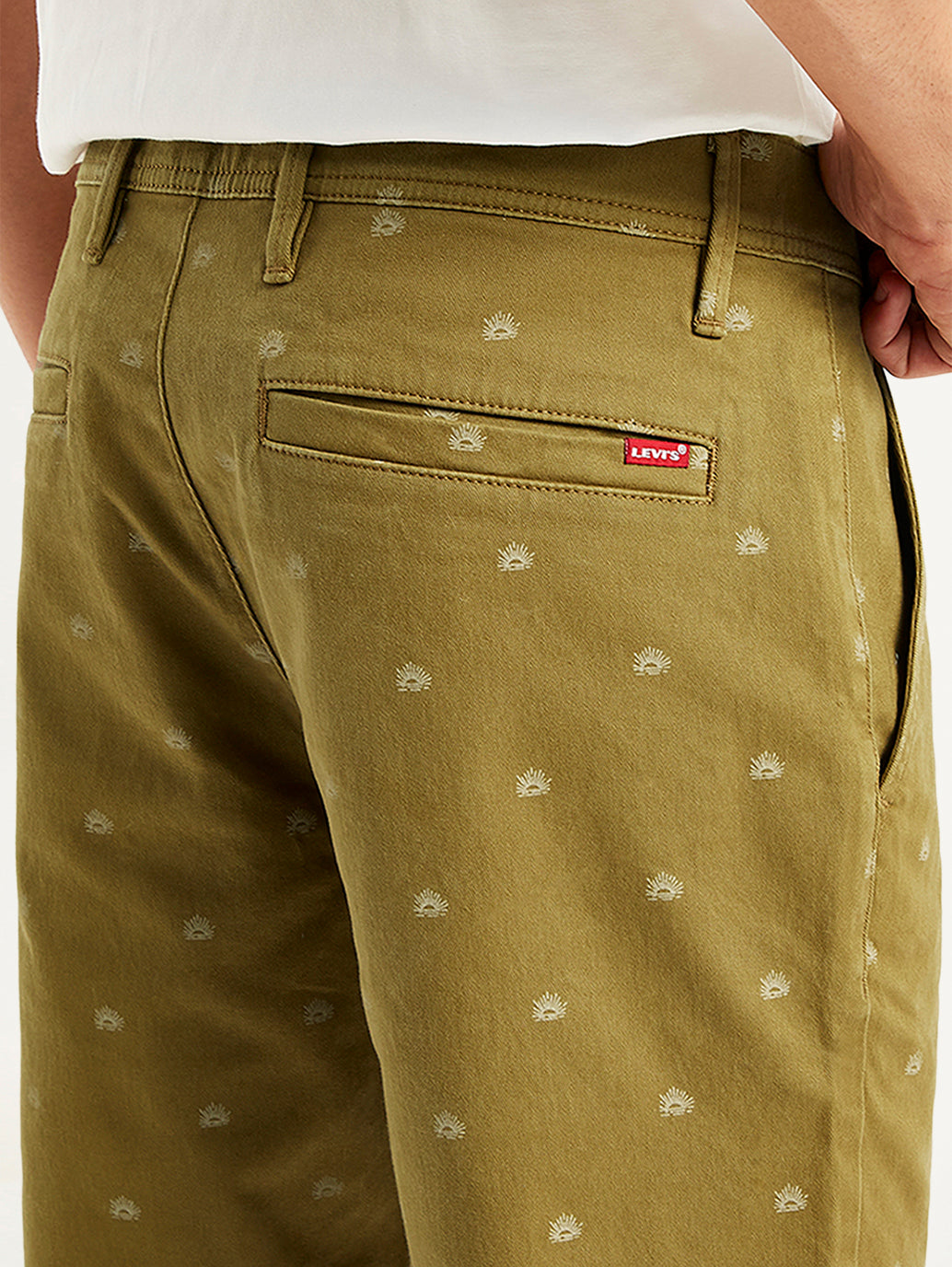 Men's Brown Tapered Chino Shorts