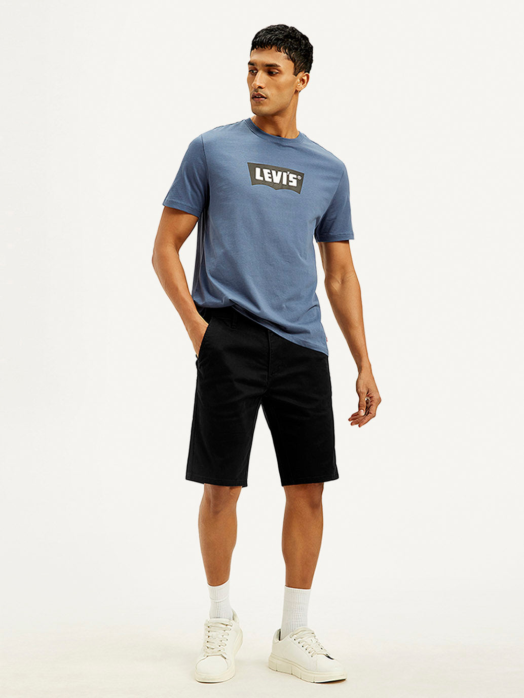 Men's Black Tapered Shorts